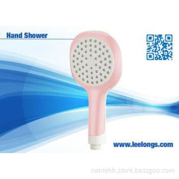 Pink Square Adjustable Handheld Shower Head Single Function